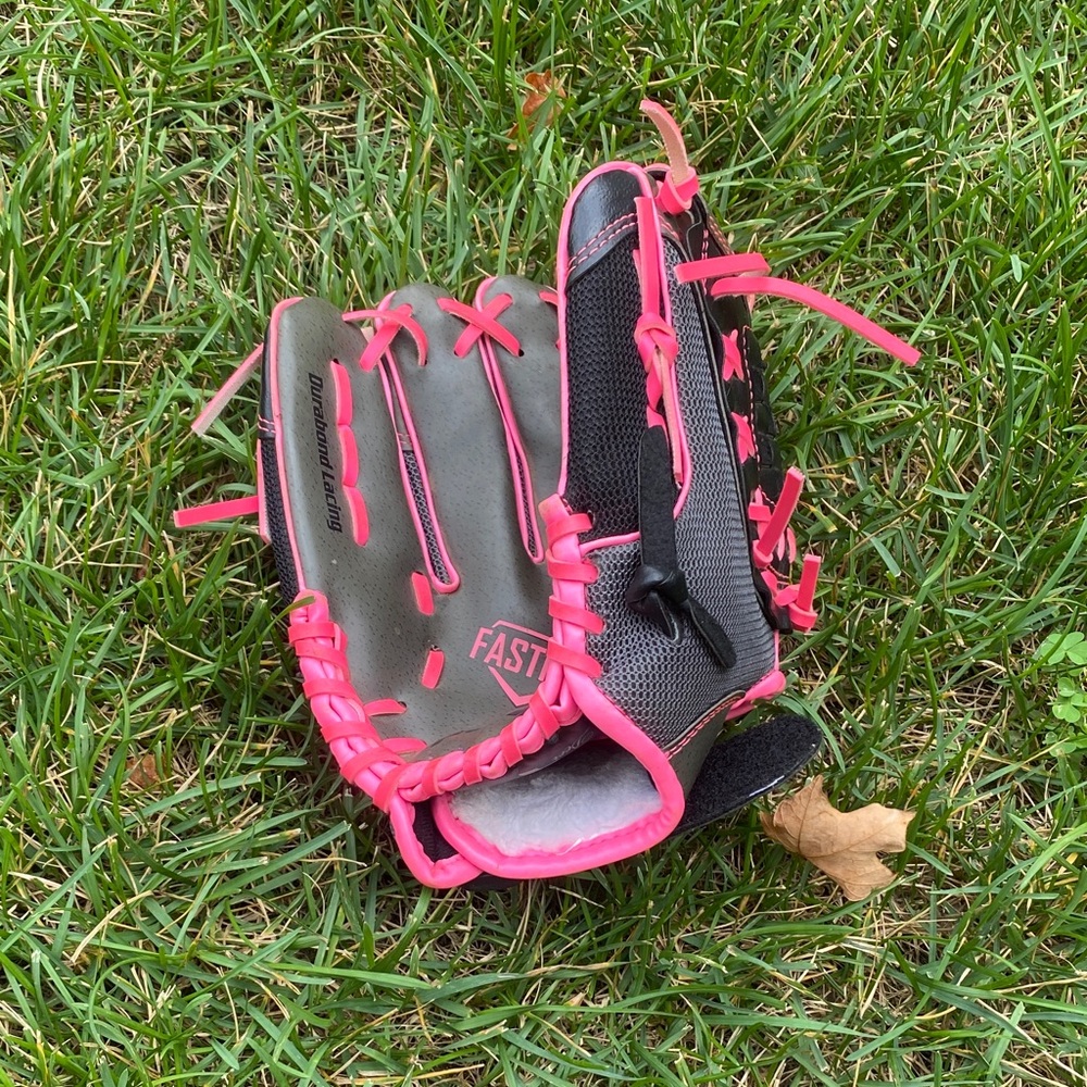 Kids Baseball Glove - Pink and Black